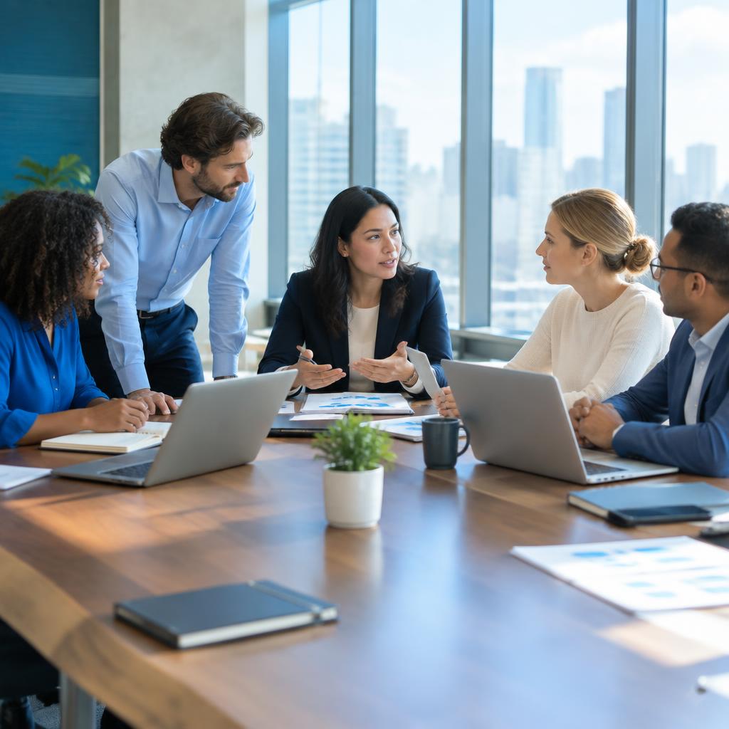 Blue Ocean Consulting team collaborating in a modern California office