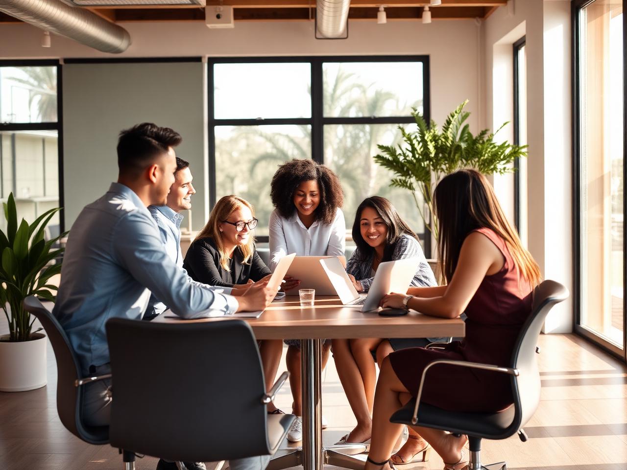 Blue Ocean Consulting team collaborating in a modern California office
